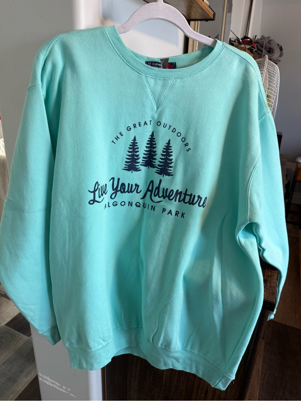 Live Your Adventure Crewneck Sweatshirt - Aqua